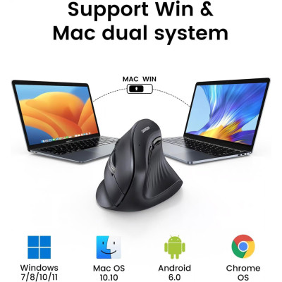 Мишка Ugreen MU008 Vertical Wireless Black (25444) Вінниця - фото 2