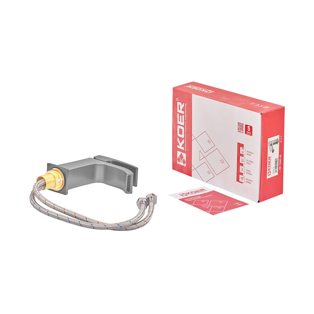 Смеситель для умывальника Koer KB-12007-07, графитовый цвет, модель KR5152 Харьков - изображение 2