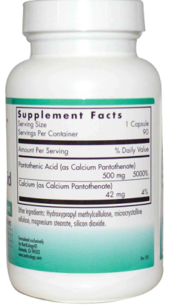 Пантотенова кислота Nutricology Pantothenic Acid 90 капс Київ