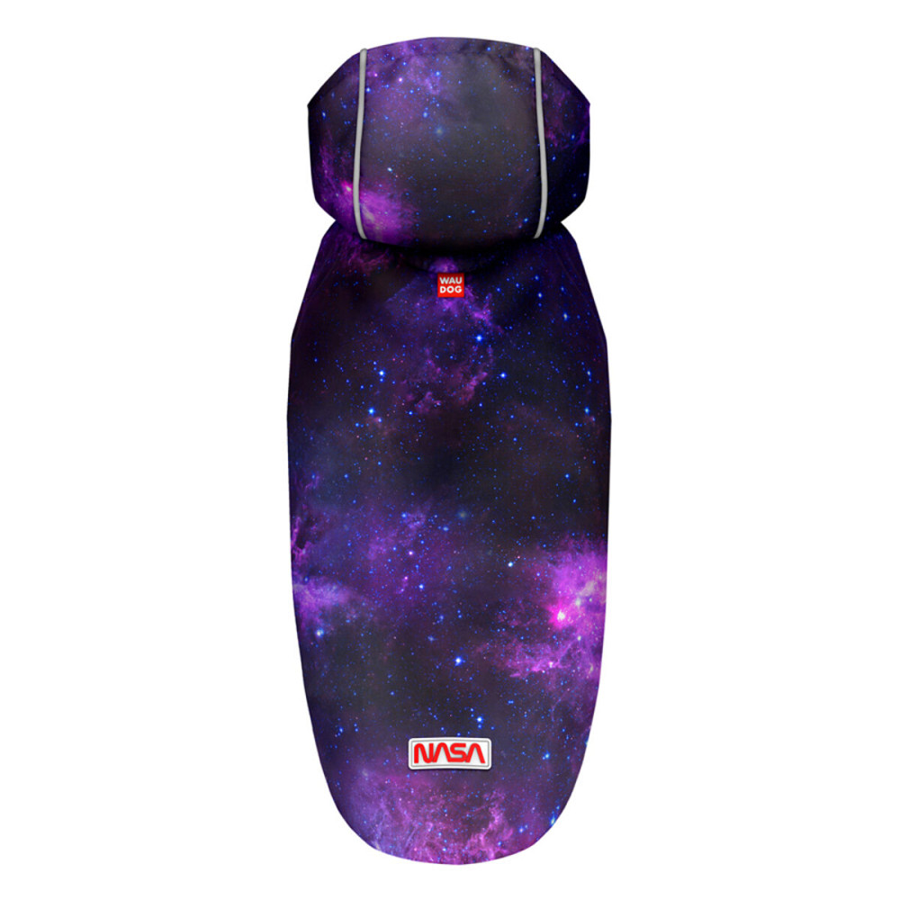 Дощовик-накидка з капюшоном для собак WAUDOG Clothes, малюнок "NASA21", M, А 40-43 см, B 52-62 см, С 33-42 см Київ - фото 3