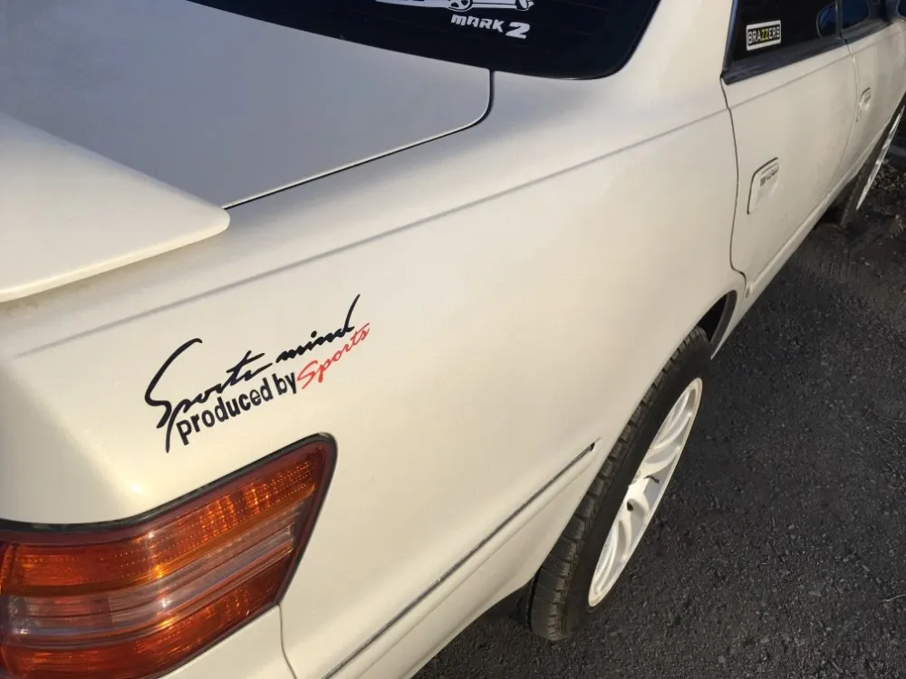 Наклейка на авто Sport mind produced by sports Белая с красным. Черная. Київ - фото 5