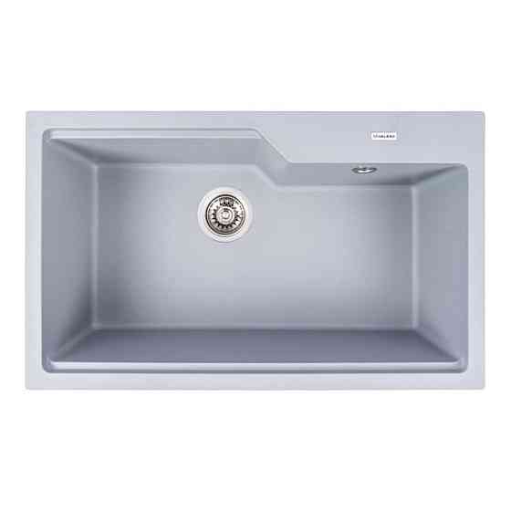 VALESO Гранітна мийка для кухні VALESO NIKA 7545 матова Сірий металік Київ