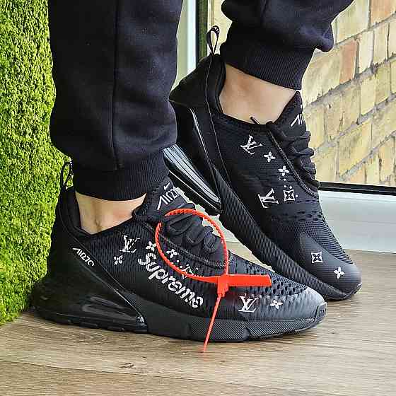 Кроссовки Nike 270 Мужские Черные Найк с Амортизацией Тканевые Сеточка Летние (размеры: 41,42,43,44,45) - 110 Днепр