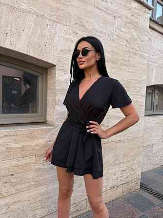 Женская романтическая вечерняя комбинезон-платье софт Черный, 48/52 Одесса