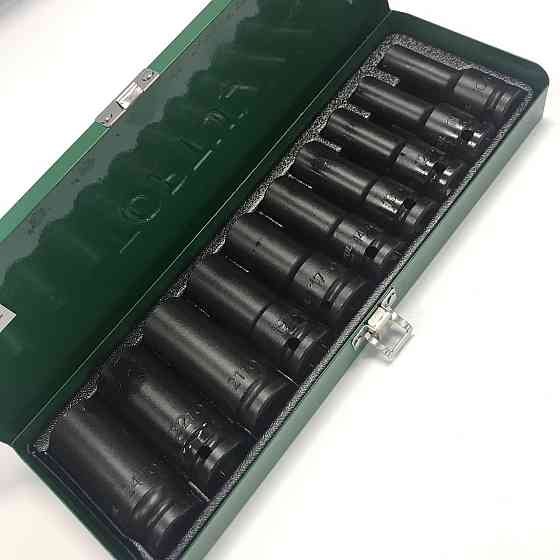 Набір довгих торцевих головок ударних TOPTUL 1/2" 10-24мм 10 од. GDAD1002 Одеса