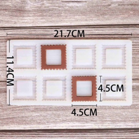 Форма для шоколада Квадратики 217 на 114 мм серый Киев - изображение 2