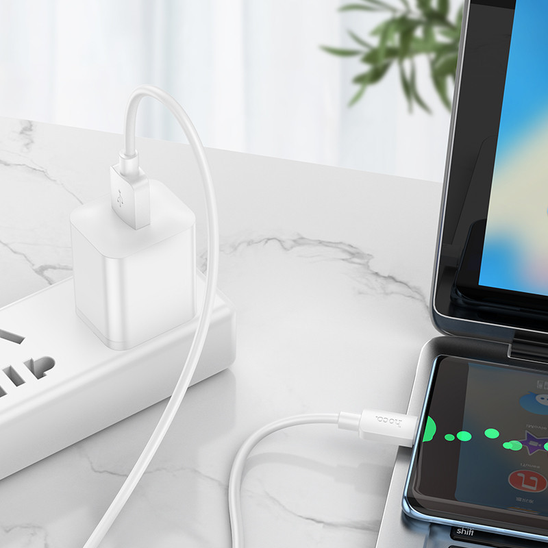 Кабель HOCO X96 Hyper 27W charging data cable Type-C White Київ - фото 4