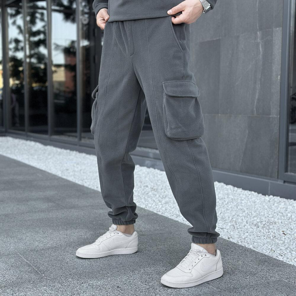 Темно-сірий спортивний костюм осінь зима Pobedov Winter. Теплий зимовий чоловічий спортивний костюм Київ - фото 6