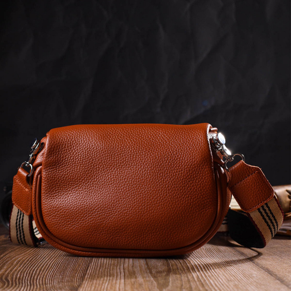 Стильная женская сумка через плечо из натуральной кожи 22112 Vintage Рыжая Киев - изображение 7