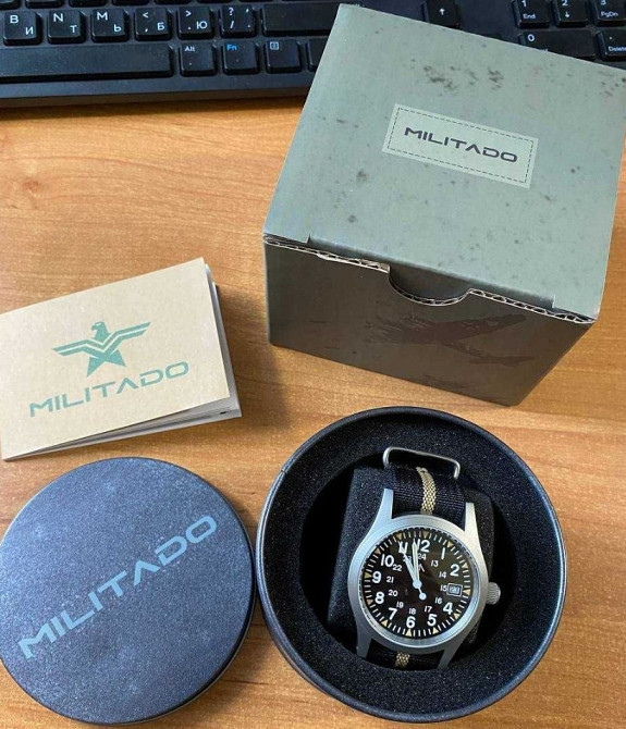Полевые военные часы Militado ML05 38mm кварц. Харьков - изображение 1