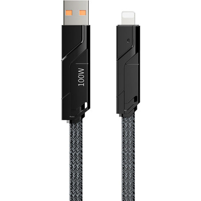 Дата кабель USB 2.0 AM/USB-C to Lightning + Type-C 1.5m PD-B96th Black Proda (PD-B96th-BK) Винница - изображение 2