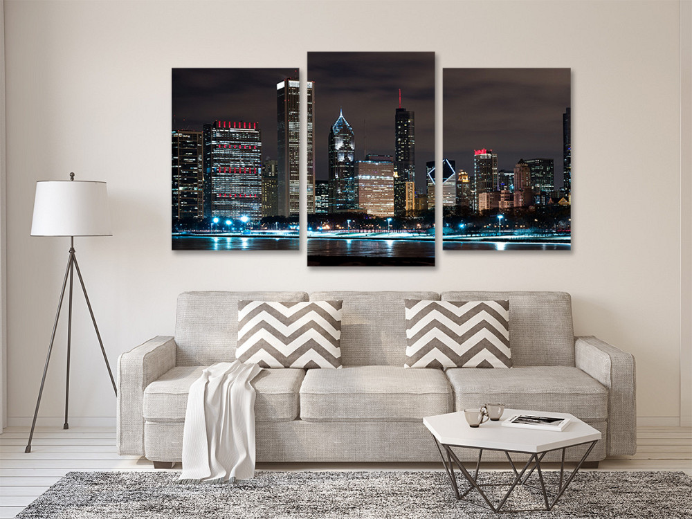 Модульна картина у вітальню/ спальню Місто вночі   Art-543_3 Київ - фото 2