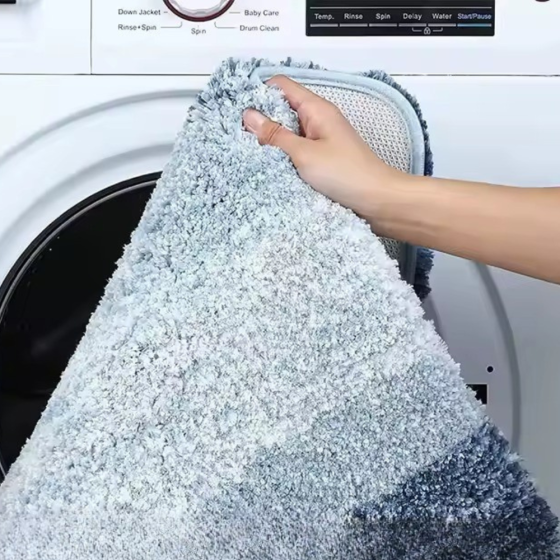 Коврик для ванной и душа коврик для ног в ванную комнату,микрофибра,атискользящий 51х76 см,градиент синий Каменец-Подольский