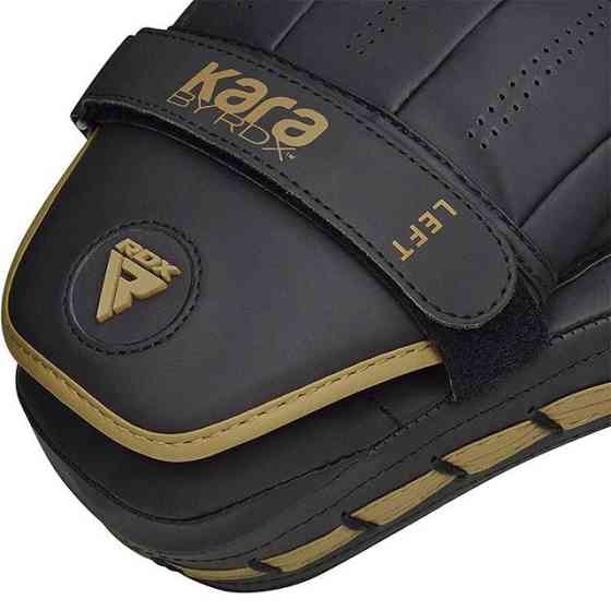 Лапи боксерські RDX F6 KARA Matte Golden Чорні Тренувальні лапи для боксу MMA кікбоксингу пара Київ