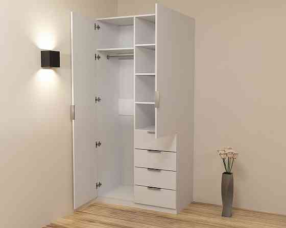 Шкаф Кристалл 1, Белый, 1000х520х2100 Львов