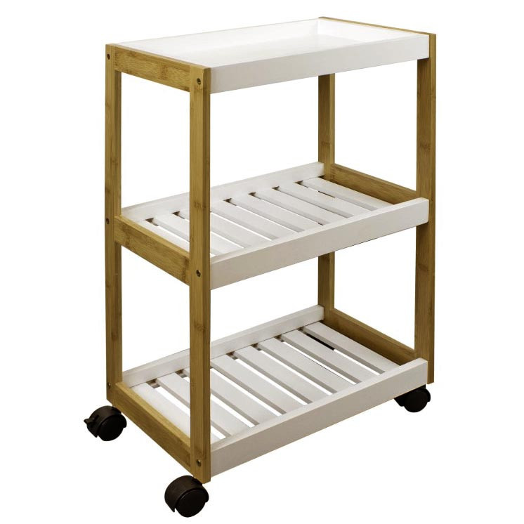 Етажерка для ванної на коліщатах "Зарінде" сієна-зефір Миколаїв - фото 1