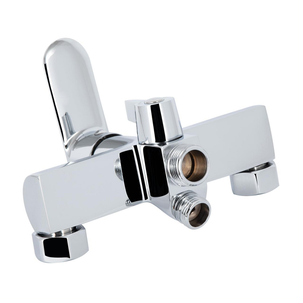 Змішувач для ванни Qtap Evia з довгим поворотним виливом (з душовим гарнітуром) QTEVI260CRM47579 Chrome Київ - фото 4