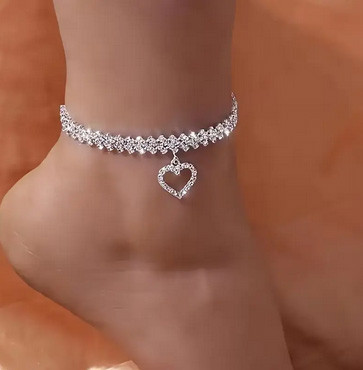 Браслет на ногу модний Сердечко Київ - фото 1