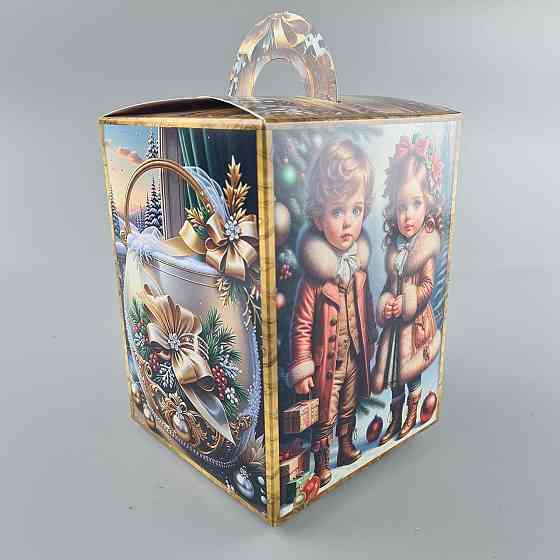 Новогодняя подарочная картонная упаковка для конфет (700грм) №219 