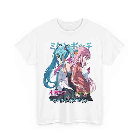 Футболка для хлопчика з аніме принтом Каваіі Хіторі Готоу Боккхі оверсайз (зріст від 165 до 180) Чорний AnimeJ0415m Дніпро