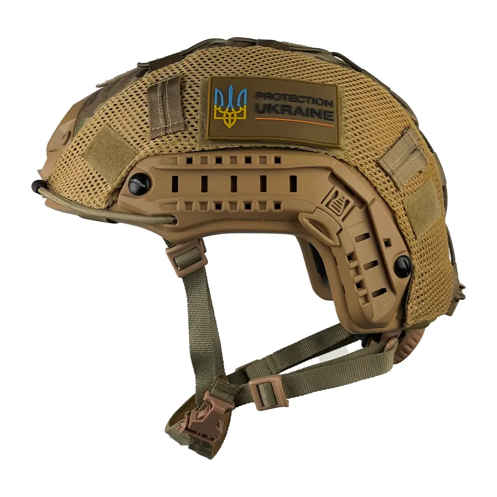 Защитный кевларовый шлем Fast Helmet NIJ IIIA (Койот) + Кавер (Мультикам) XL Винница - изображение 4