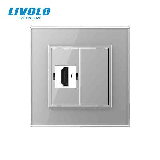 LIVOLO Розетка HDMI Livolo сірий скло (VL-C7FCHD-1IP) Коломия