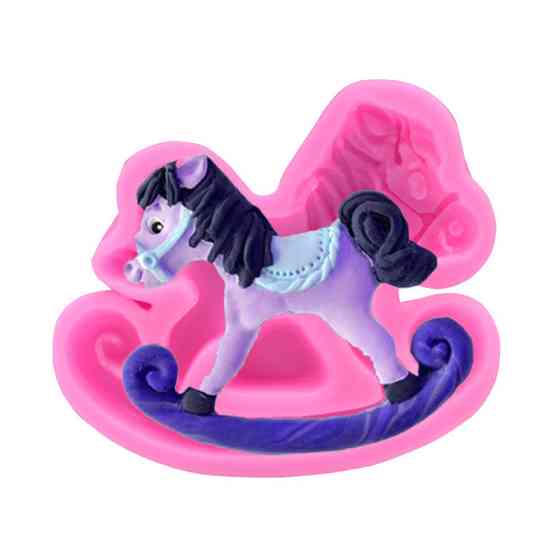 Силиконовая форма Лошадь 80 на 92 мм розовый Киев