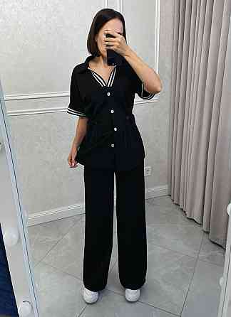 Жіночий костюм двійка: піджак і штани з лампасами у стилі спорт шик турецький тіар Одеса