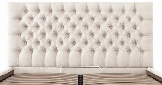 Кровать Двуспальная Cambridge Comfort 160 х 190 см Мисти Milk С подъемным механизмом и нишей для белья Бежевый Киев