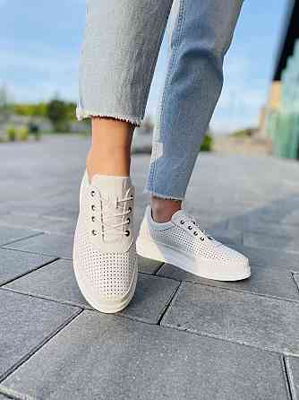 Lonza Жіночі кеди з натуральної шкіри білі весна - літо LONZA / Стильні кеди літні шкіряні р.38 Коломия