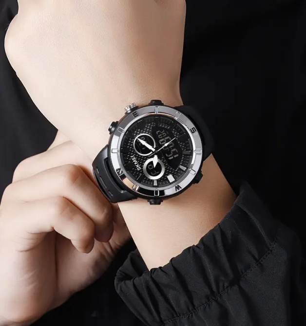 Часы мужские наручные спортивные Skmei 2014 (Черный с серебристым) Винница - изображение 6