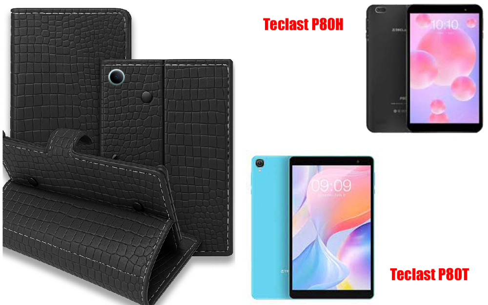 Книжка-трансформер для планшета Teclast P80H, P80T, колір Black Krokodil Black Київ - фото 1