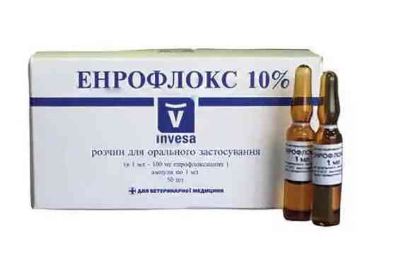 Енрофлокс 10% 1мл №50 (Енрофлоксацин) (ціна за 50 ампул) Вінниця