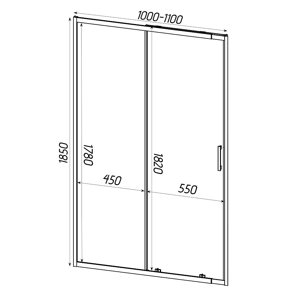 Душові двері PARSETA 110TB BRAVO (1уп.) Тернопіль - фото 13