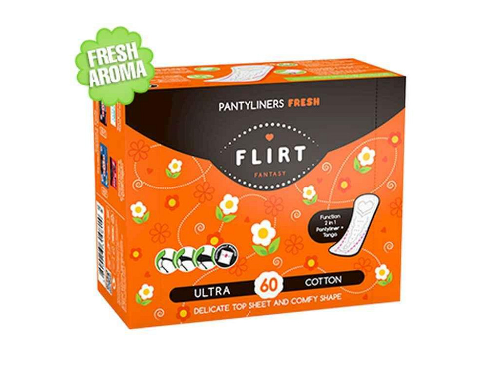 Прокладки щоденні slim fresh cotton 60шт BIG PACK ТМ FANTASY FLIRT   Solmir Київ - фото 1