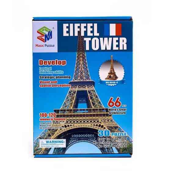 Пазлы 3D Эйфелева башня трехмерный конструктор-головоломка для детей и взрослых Magic Puzzle 78x35.2x38.2 см Каменец-Подольский