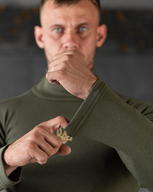 Мужской гольф олива Тризубец Одесса - изображение 12