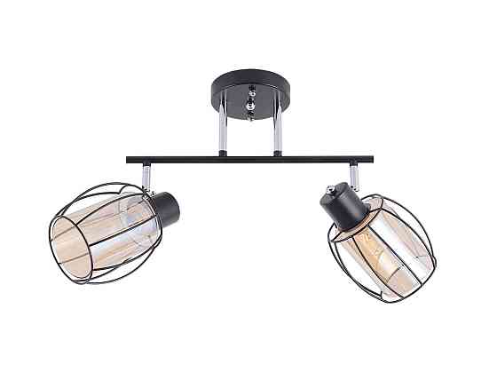 Стельова люстра на 2 плафони 91180M/2 чорний+хром Коломия