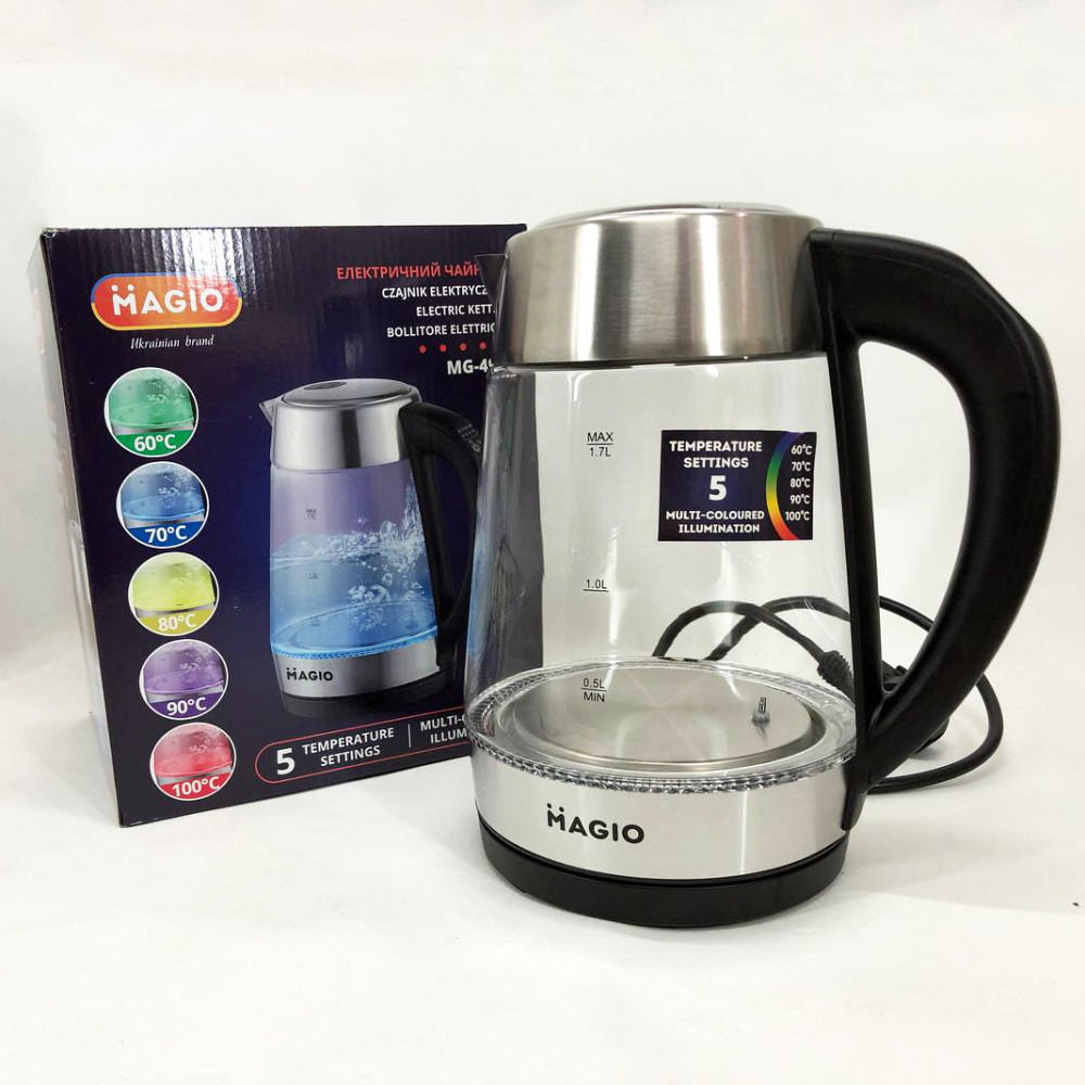 Електрочайник з контролем рівня води, Електричний чайник з індикатором води, Потужний кухонний чайник RD-34 Львів - фото 6