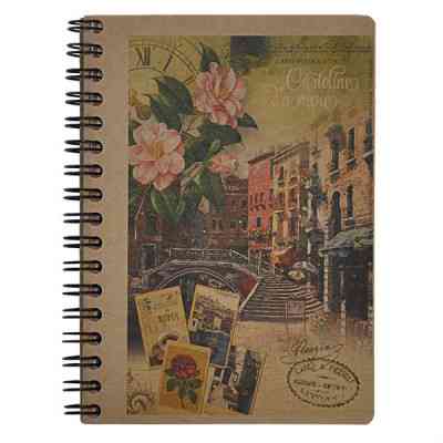 Блокнот Buromax spiral side, А6, 80sheets, KRAFT, square, assorted (BM.2483) Винница