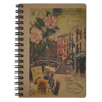 Блокнот Buromax spiral side, А6, 80sheets, KRAFT, square, assorted (BM.2483) Винница - изображение 2