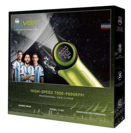 Машинка для стрижки VGR V-001 GGB (10 насадок) 4600 mAh LED дисплей Салатовый Винница