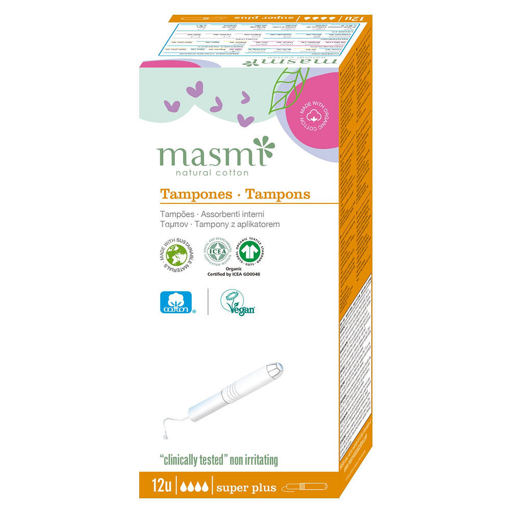 Органические тампоны Super Plus с аппликатором Masmi 12 шт. Киев - изображение 3