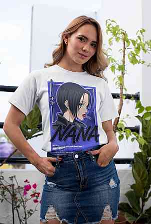 Футболка з аніме принтом Нана Осакі Блакк Стонес оверсайз (S/M/L) Чорний AnimeJ0534 Дніпро