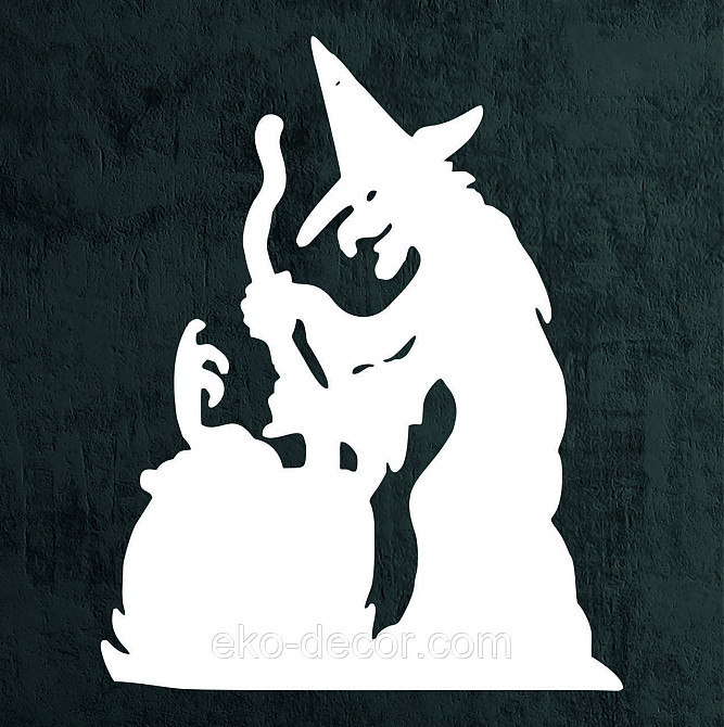Декоративное настенное 3D Панно «Ведьма», Декор на стену с объемом 110*87 см, Белый Киев - изображение 9
