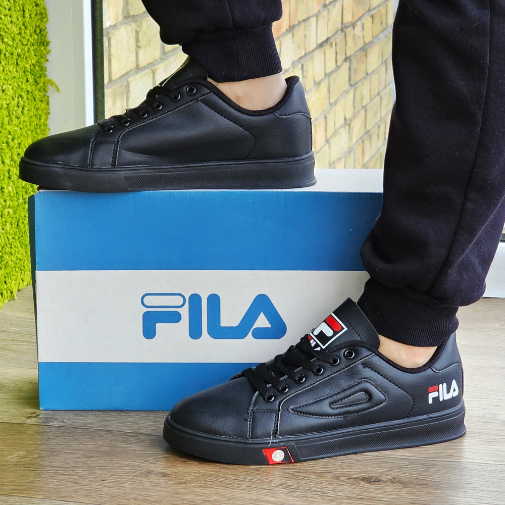 Мужские Кроссовки FILA Черные Кеды Фила Кожаные (размеры: 40,41,42,43,44) Видео Обзор Днепр - изображение 1