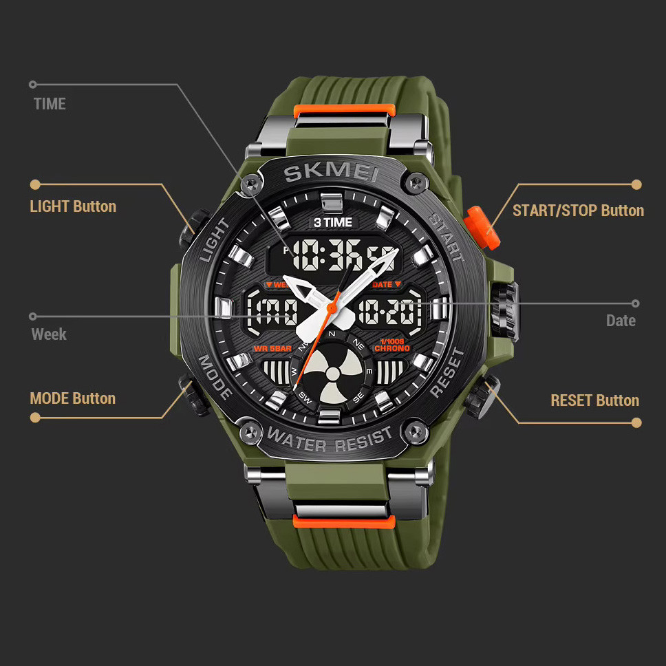 Часы наручные мужские SKMEI 2223AG AE-31 Киев - изображение 5