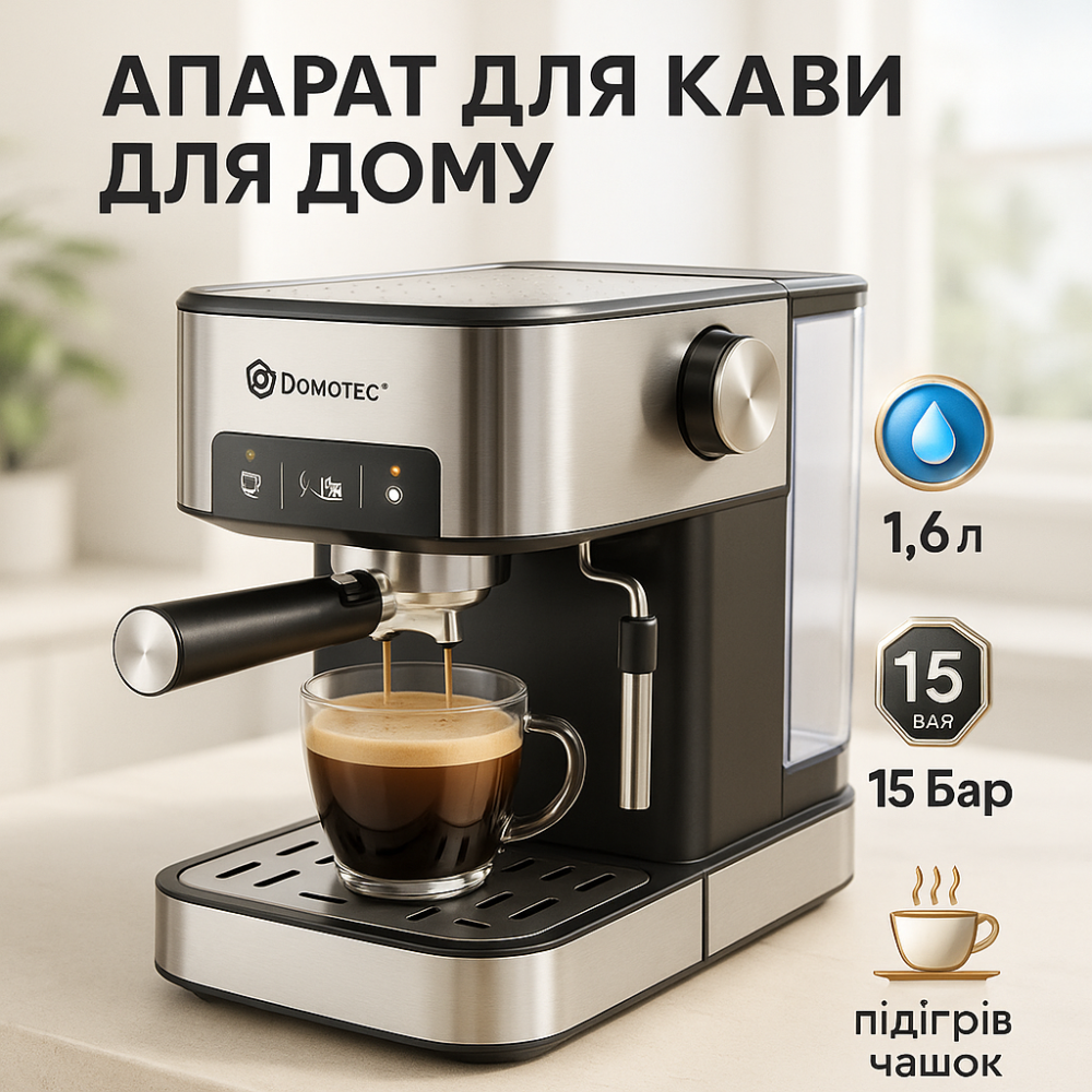 Кавоварка еспресо для кафе Domotec, Практична кавоварка для щоденного використання FS-55 Львів - фото 11