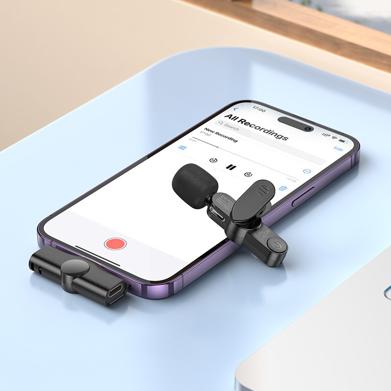 Беспроводная микрофонная система BOROFONE BFK12 Trophy lavalier (Lightning) Black Киев - изображение 8