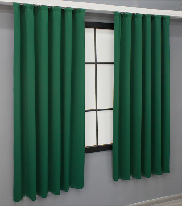 Комплект штор коротких VR-Textil Блэкаут Midnight № 1398ш 140х170 см 2 шт Зеленый (35-0160) Киев - изображение 4